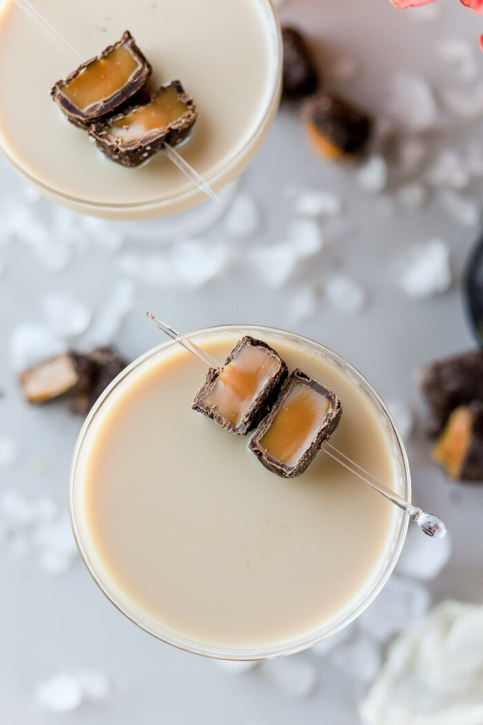 This salted caramel martini is one of my favorite dessert martini recipes for fall and winter. It's perfectly sweet, creamy and so cozy. 