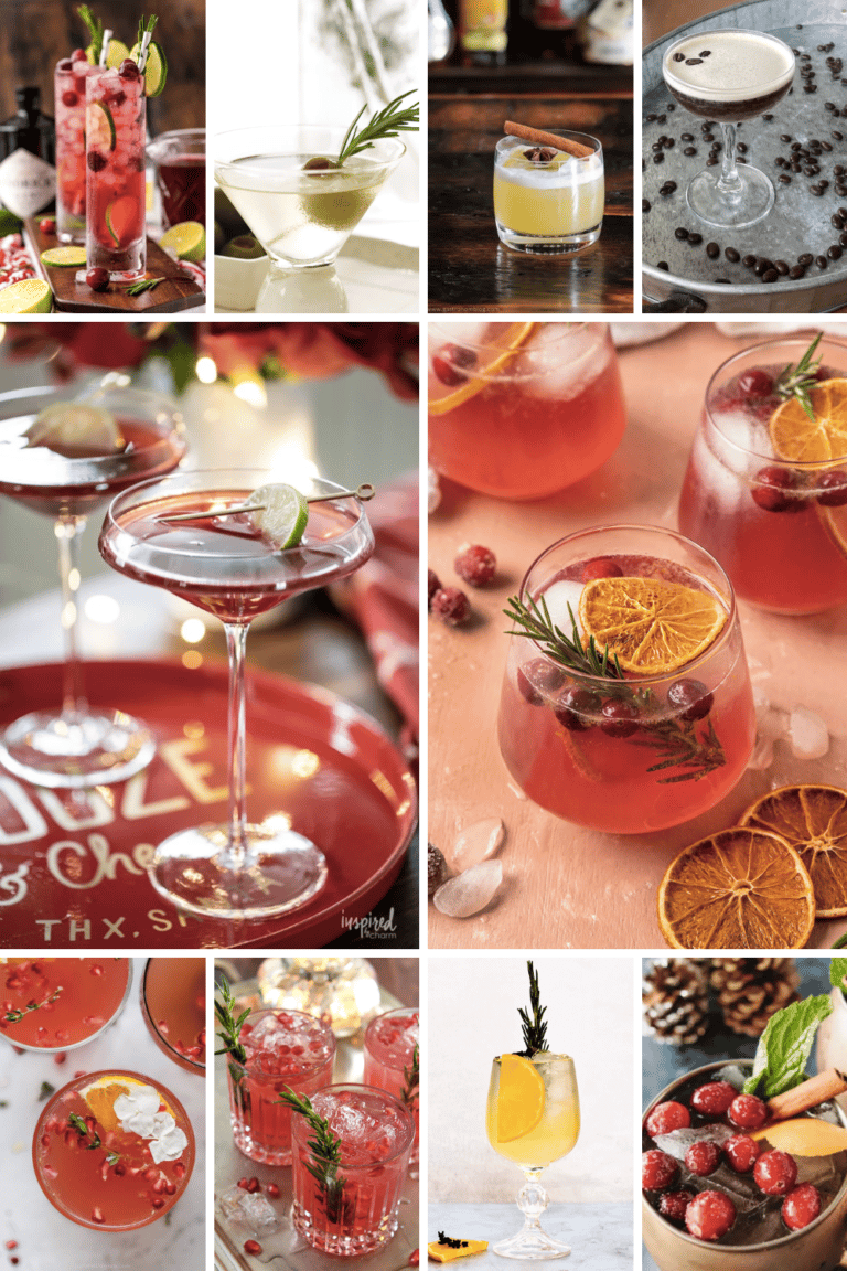 I love Christmas cocktails with gin. Gin has such a festive flavor, and these cocktails are perfect for any holiday gathering.