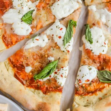 This homemade burrata pizza is the definition of perfection. It's simple, it's fresh and it's one of the best pizzas to make at home.