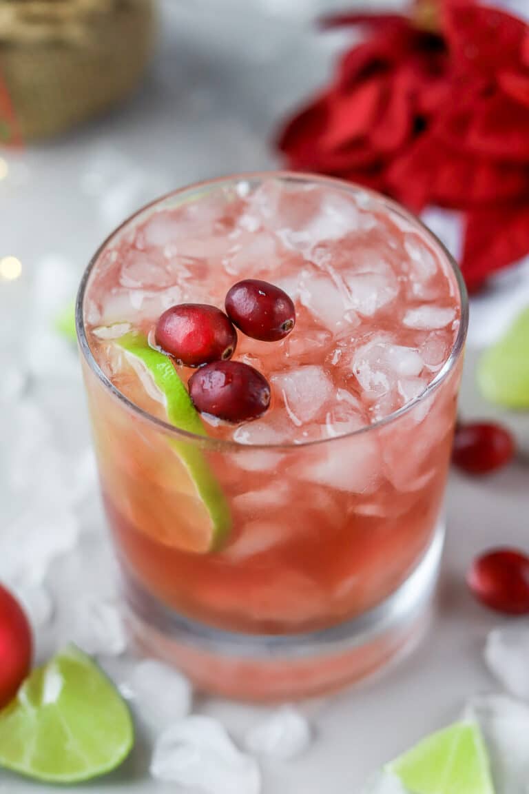 Mistletoe Margarita on the Rocks
