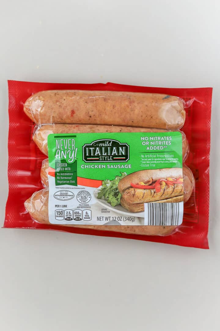 Air Fryer Chicken Sausage and Veggies bits and bites