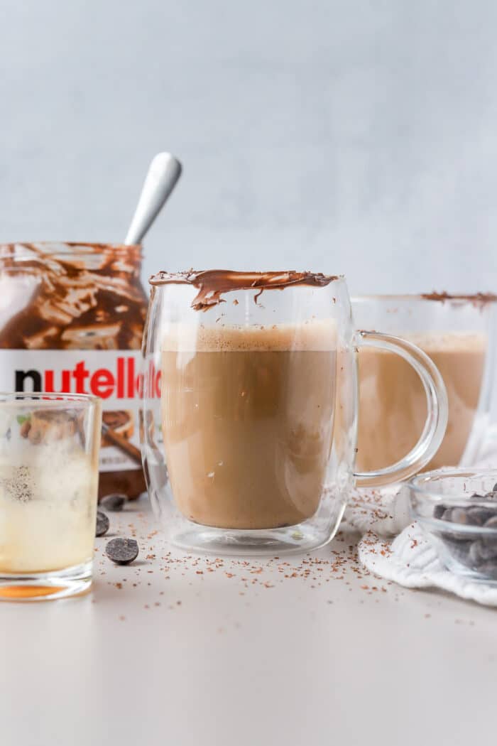 This Nutella latte recipe is so rich, creamy, and delicious. With 3 simple ingredients, your typical coffee is completely elevated. Let's make it!