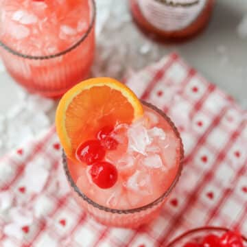 This cherry vodka sour cocktail recipe is so delicious! It’s the perfect balance of sour and sweet and with a few ingredients you can make this at home, too!