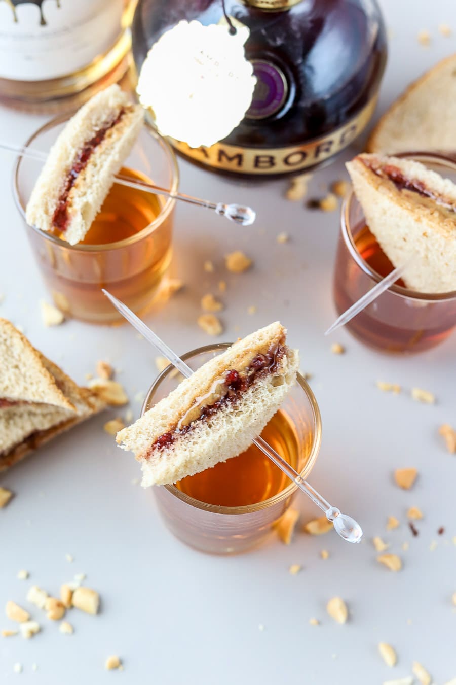 Peanut Butter and Jelly Shot bits and bites