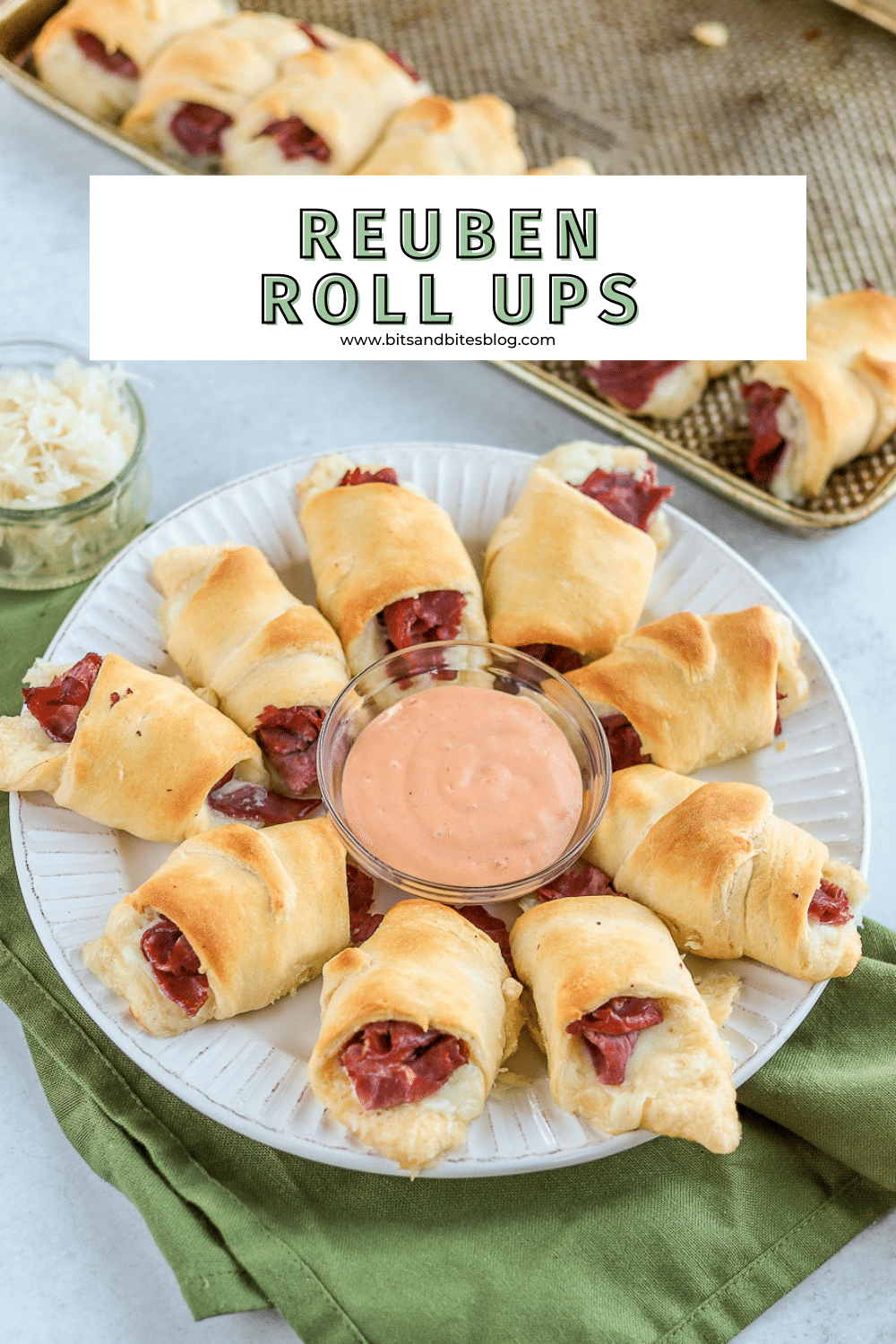 Reuben Roll Ups - St. Patrick's Dy Appetizer Recipe - bits and bites