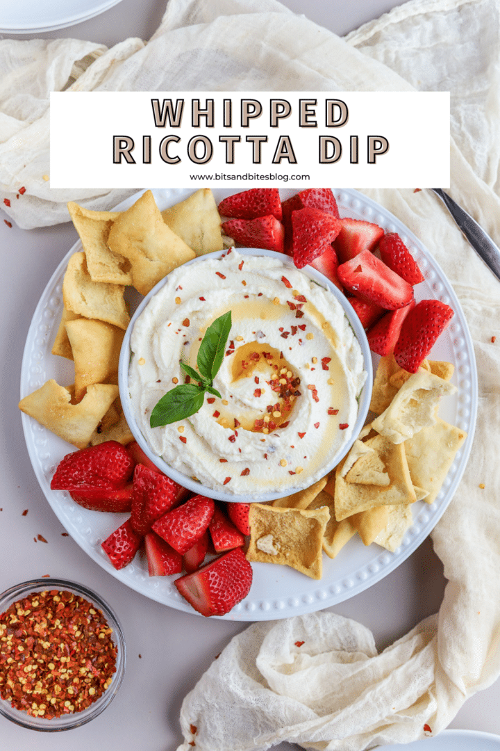 Whipped Ricotta Dip with Honey bits and bites