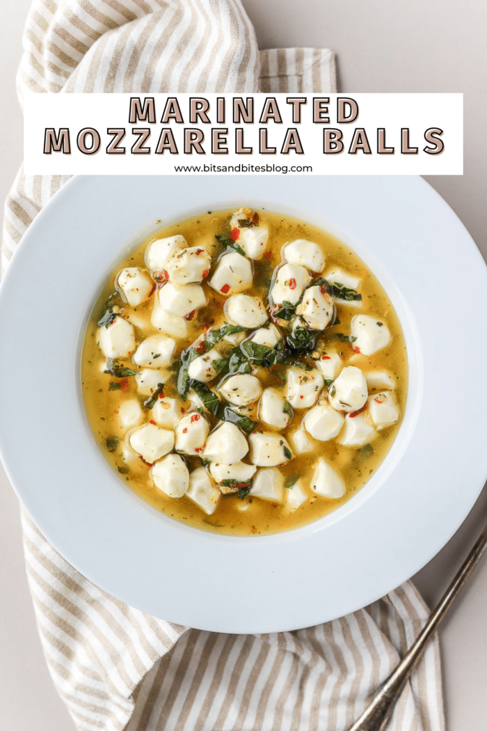 If you're looking for an easy appetizer recipe that's perfect for any time of year, you'll love making your own marinated mozzarella balls. With some fresh herbs, fresh mozzarella balls, and only minutes of your time, this recipe will definitely be on repeat. Let's make it!
