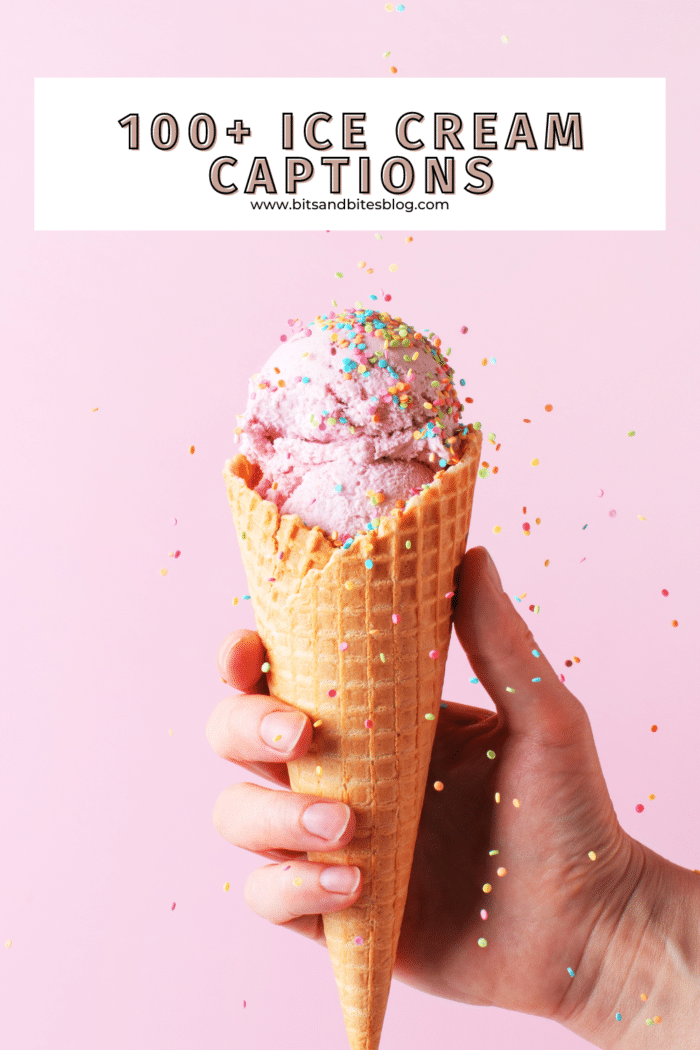 Looking for the coolest ice cream captions for instagram? I have 100+ ice cream caption ideas!