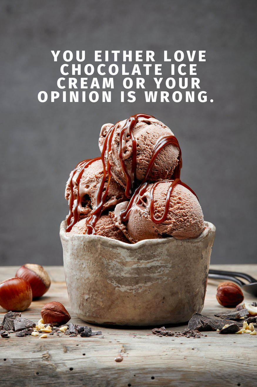 ice cream captions.