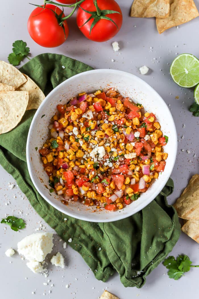 roasted corn salsa is such a delicious summer appetizer