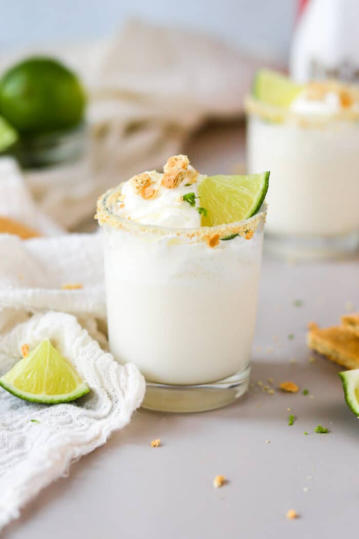 These key lime pie shots are so perfect for summer.