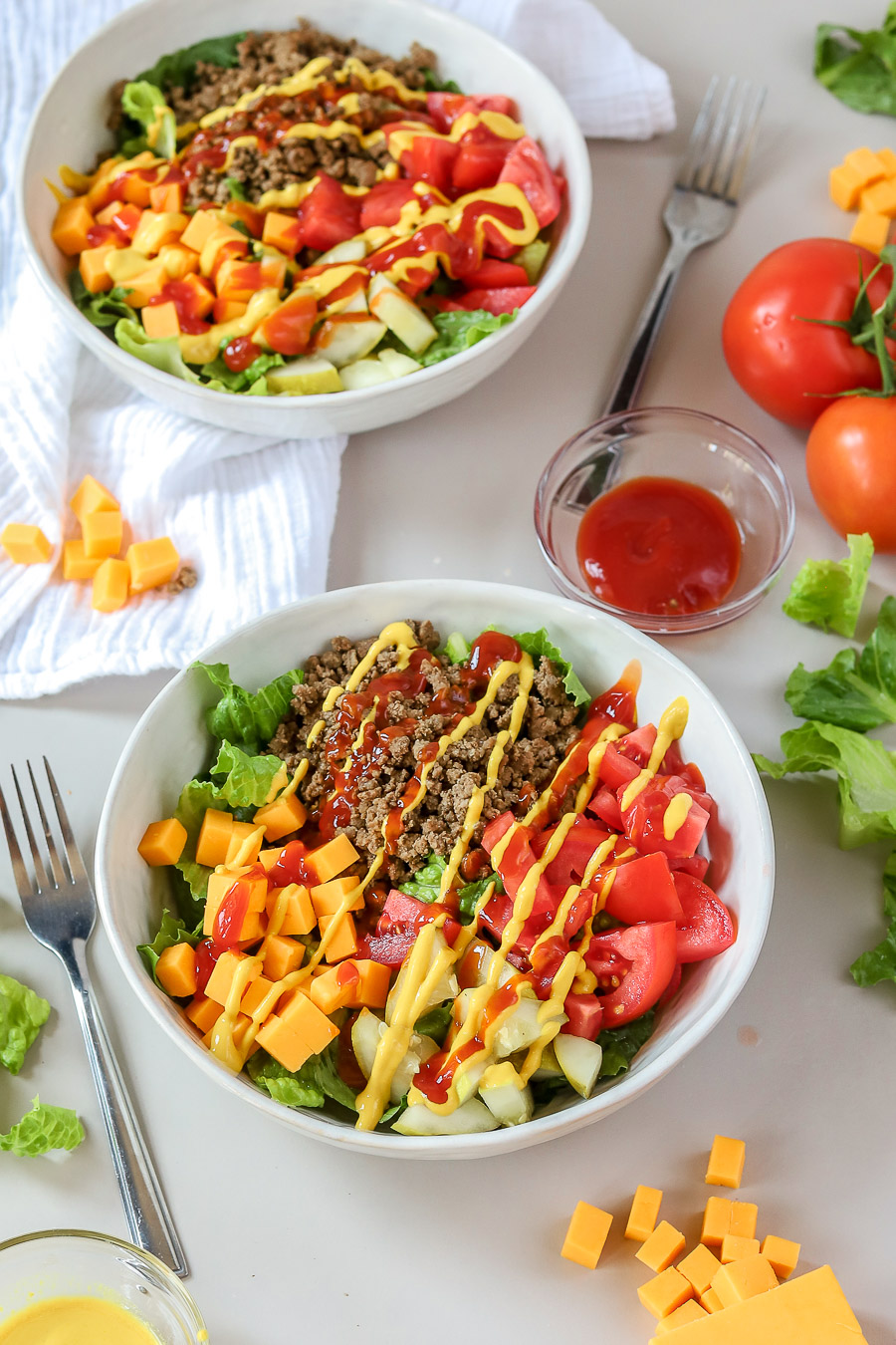 Meal Prep Cheeseburger Bowls