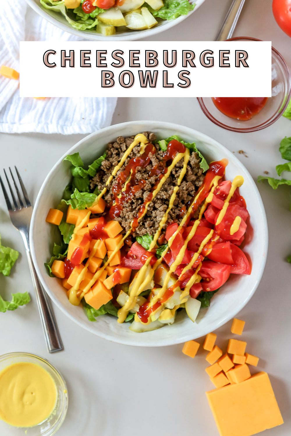 Cheeseburger Bowls - Easy Low Carb Dinner Idea - bits and bites