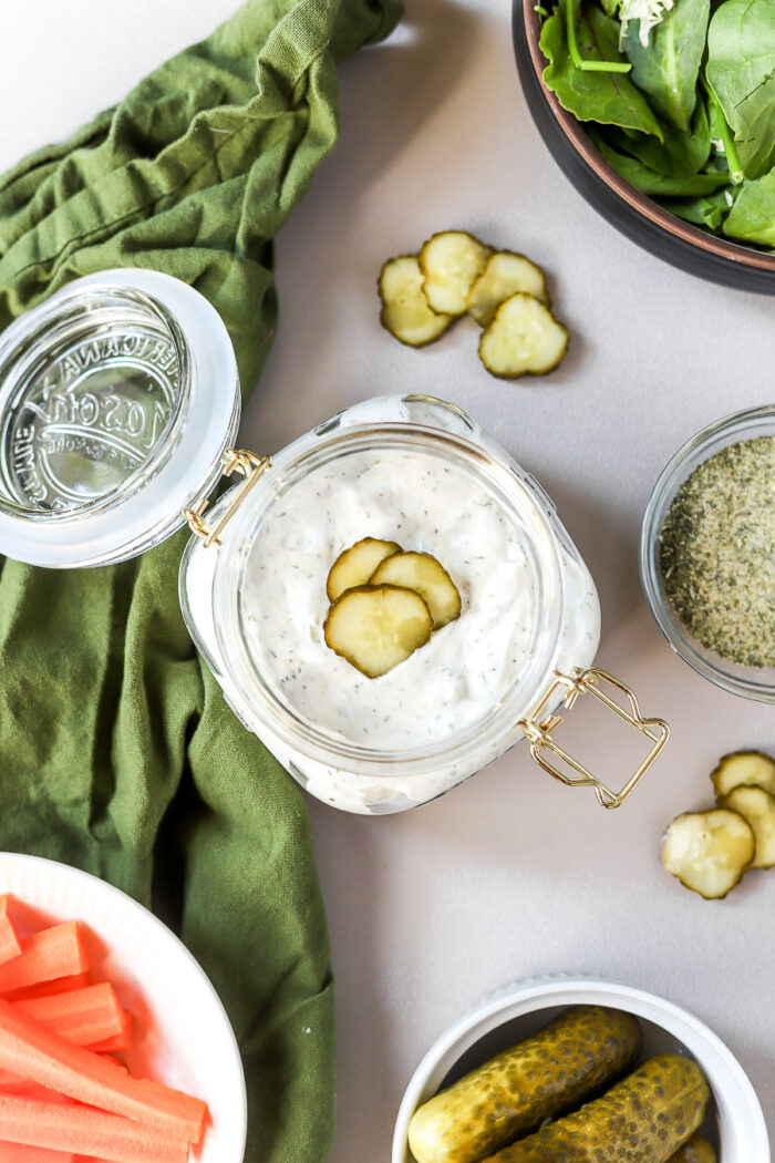 Dill Pickle Ranch Dressing Easy, Tangy & Creamy! bits and bites