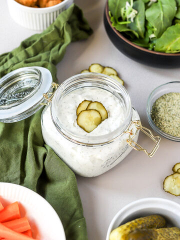 homemade dill pickle ranch.