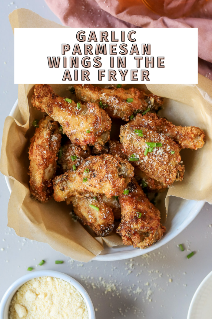 garlic parmesan wings in the air fryer are such a delicious game day appetizer.