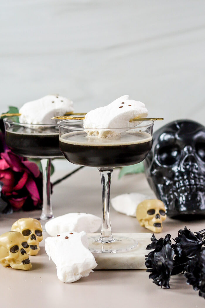 Ghost in the Graveyard Cocktail Recipe bits and bites