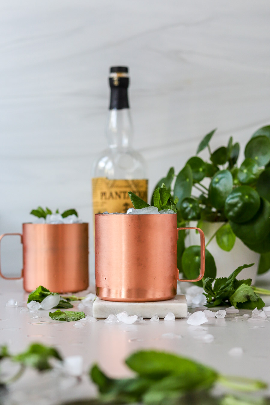 ice cold rum mule.