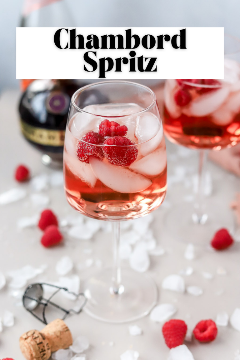 Chambord Spritz with Prosecco Black Raspberry Cocktail bits and bites