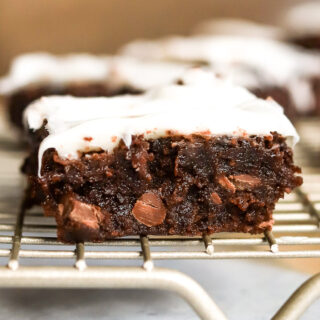 brownies with cream cheese frosting.