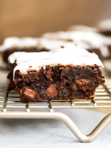 brownies with cream cheese frosting.