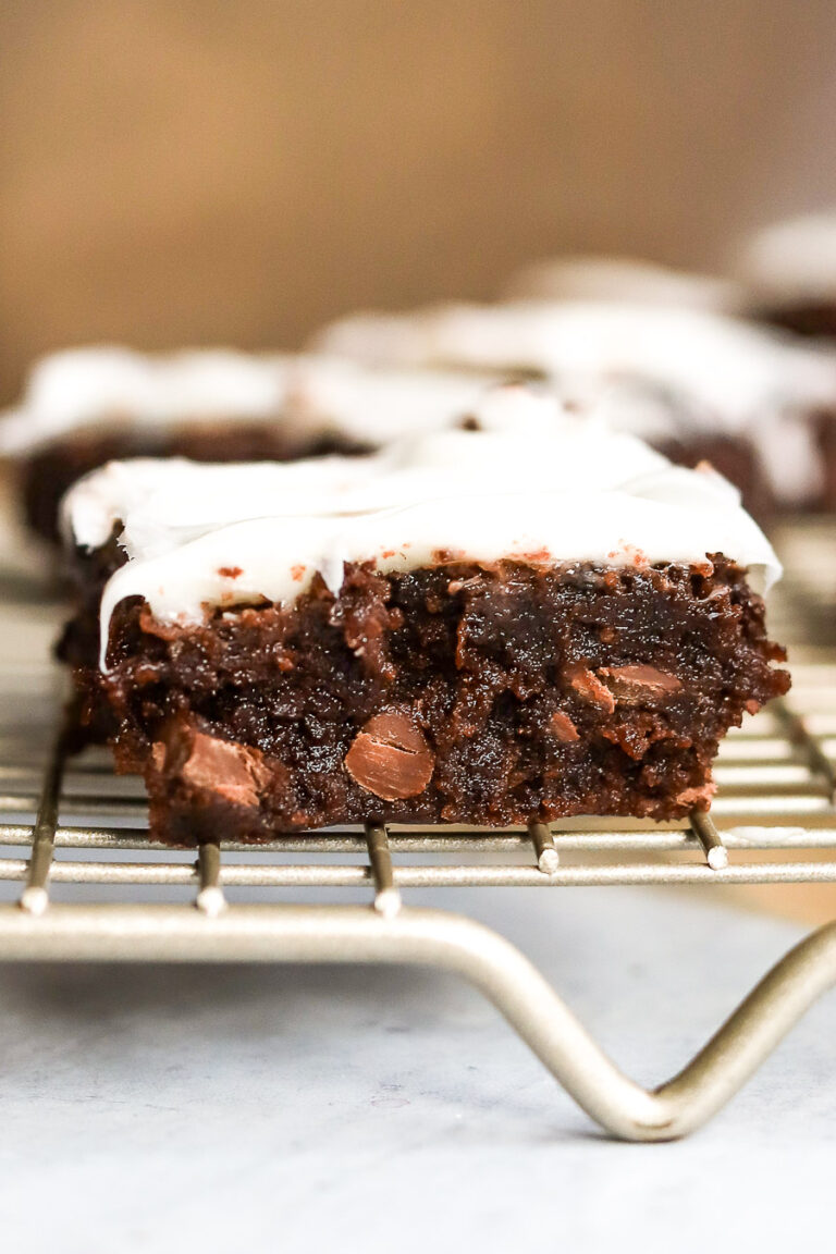 brownies with cream cheese frosting.