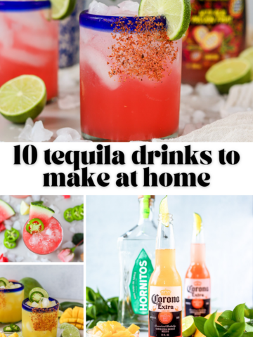 I love making myself a delicious tequila cocktail, here are 10 of my favorite tequila drinks to make at home. They're so easy, you'll love them all!