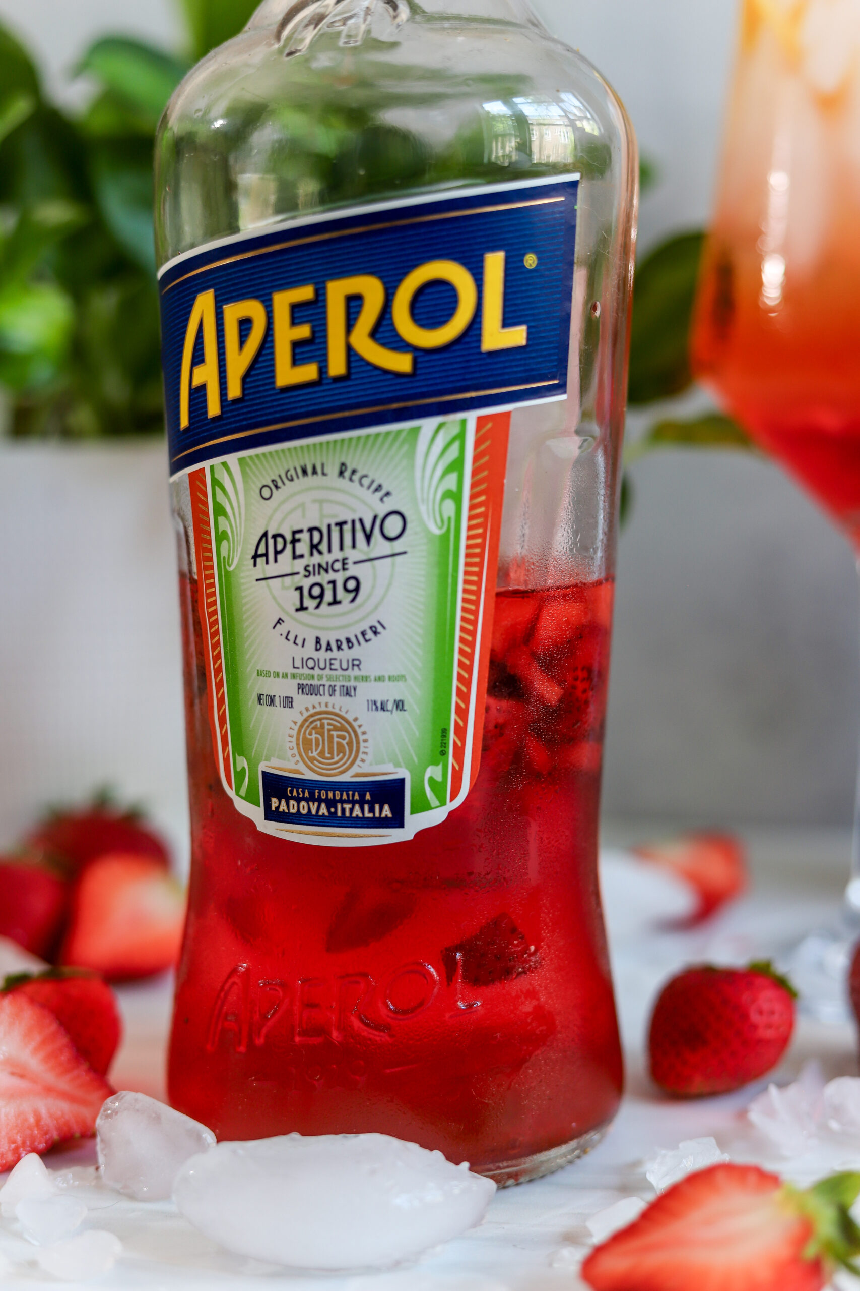 strawberry infused aperol