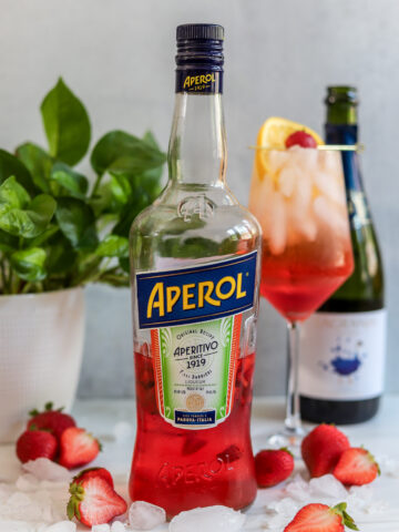 strawberry infused Aperol