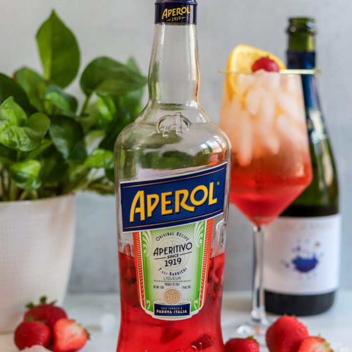 strawberry infused Aperol