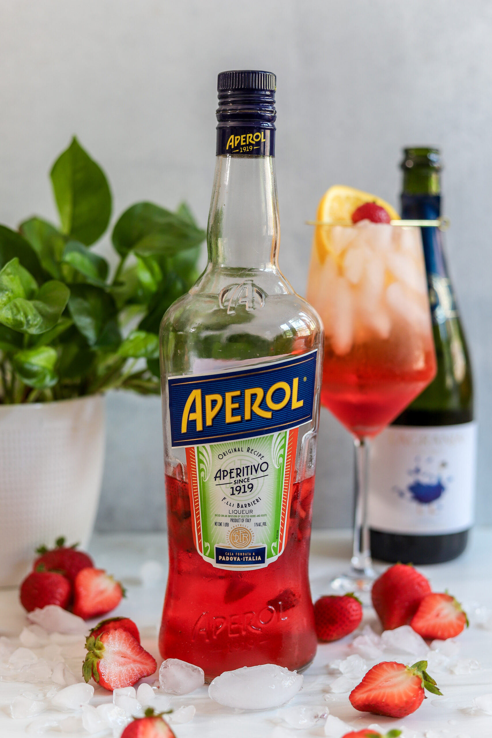 strawberry infused Aperol