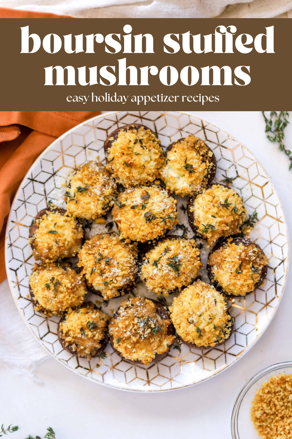 boursin stuffed mushrooms