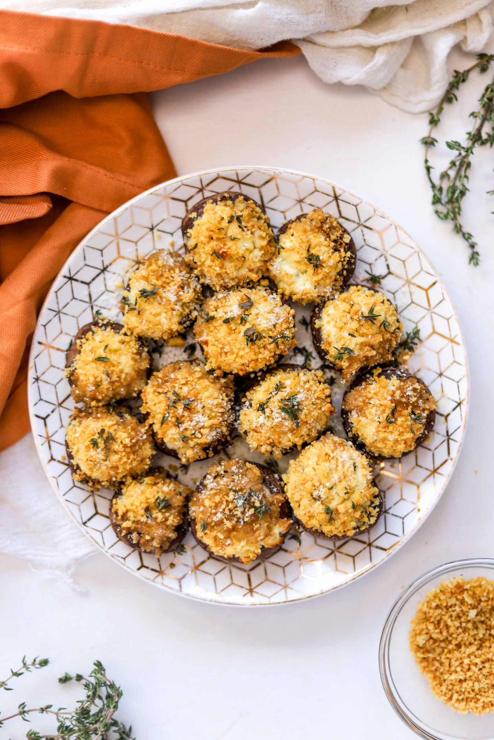 boursin stuffed mushrooms