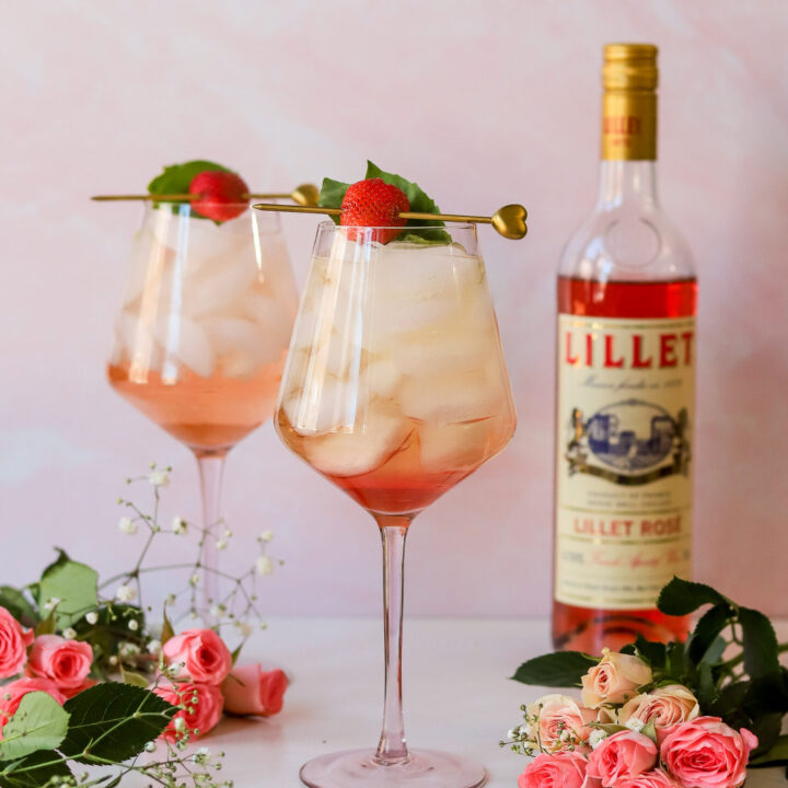 Lillet rose spritz