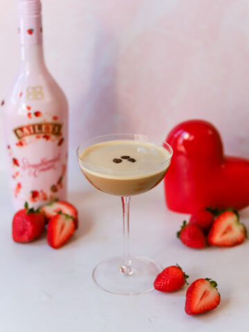 strawberries and cream espresso martini