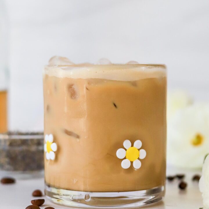 iced honey lavender latte