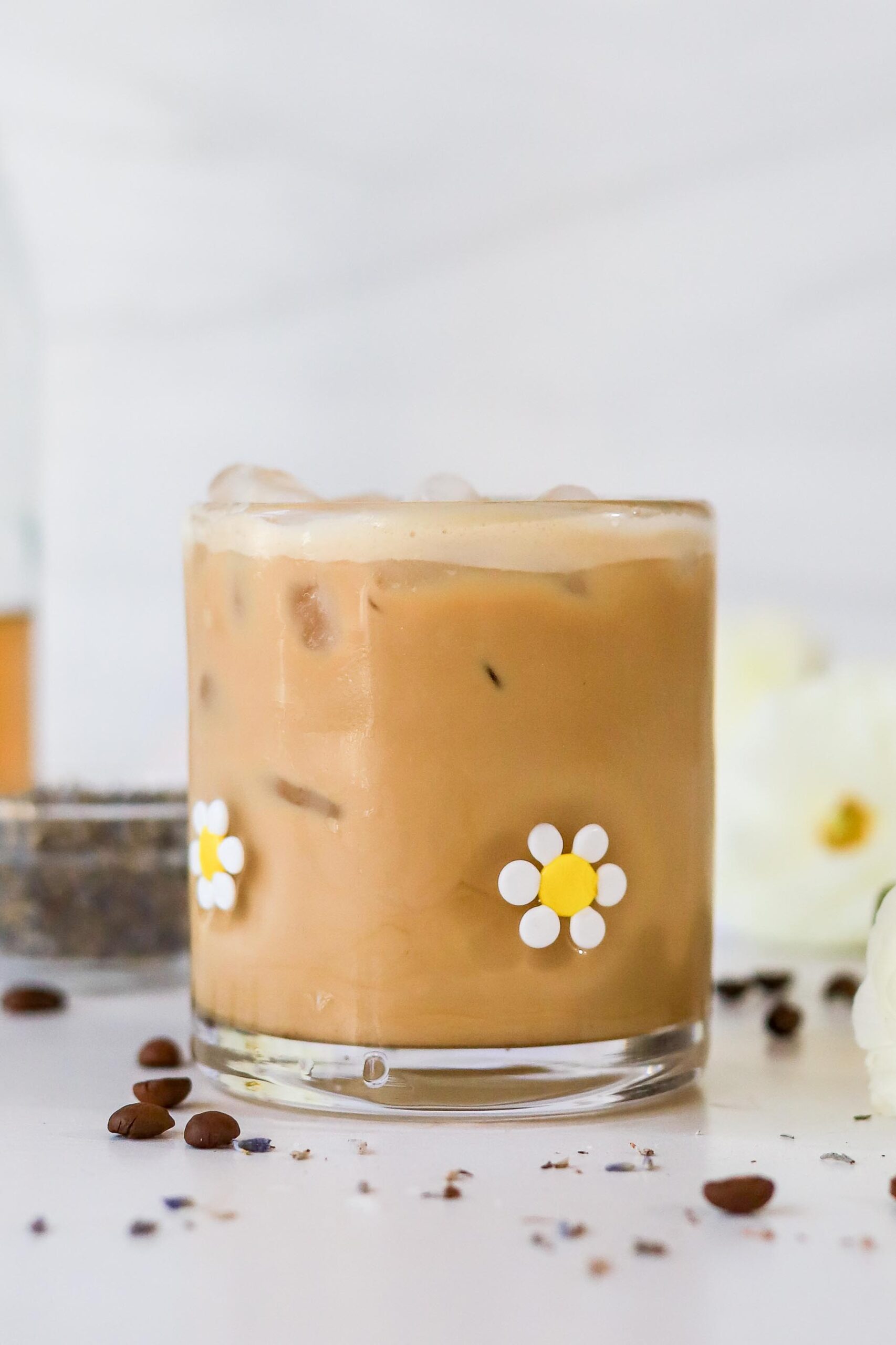 iced honey lavender latte