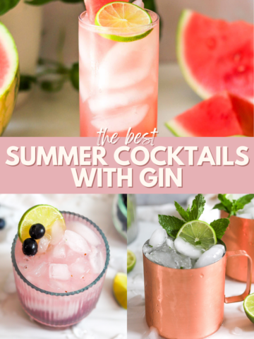 summer cocktails with gin